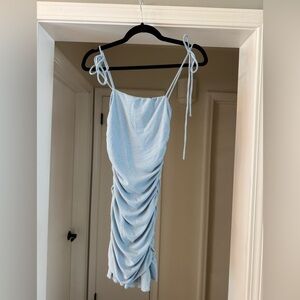 Hello Molly Strapless Light Blue Dress